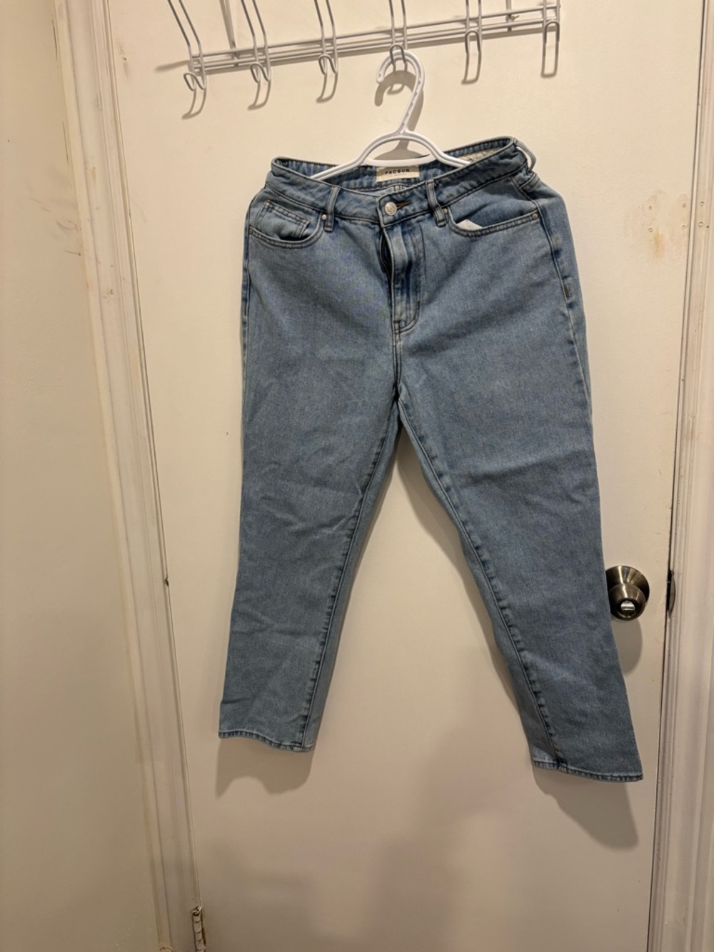 PacSun Women's Skinny Jeans in Light Blue Denim